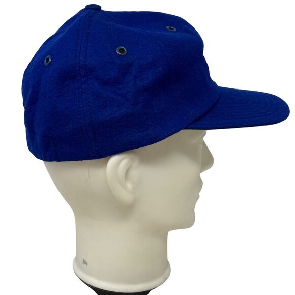 Harvard Wool Cobalt Blue Fitted Baseball Cap Hat Sz Large Vtg + Extra Hat - READ - Picture 4 of 16